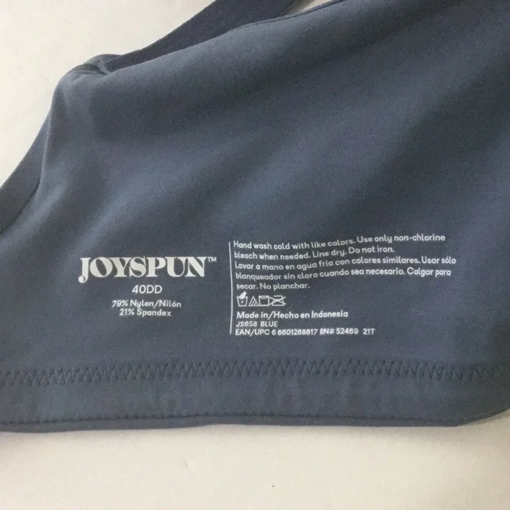 Joyspun Smoothing T-Shirt Bra Size 40DD Blue